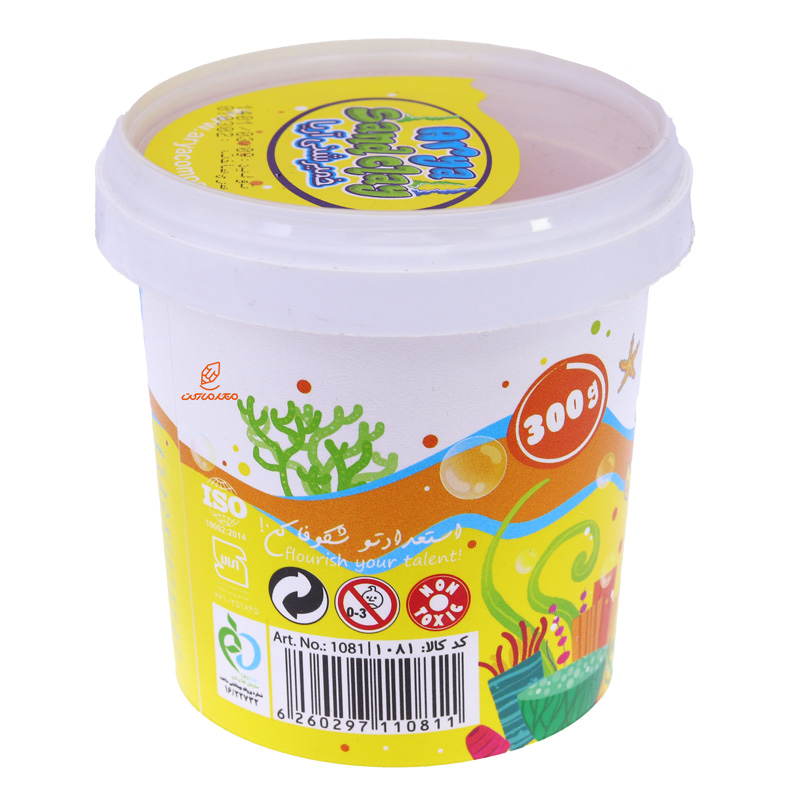 شن بازی جادویی 300 گرمی زرد آریا (3)