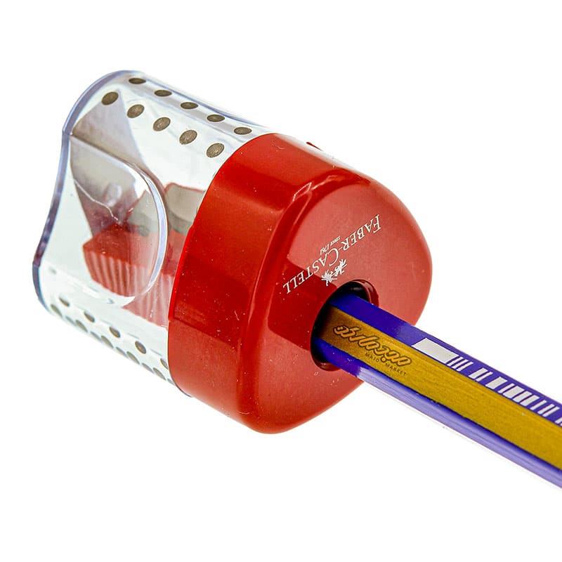 تراش مخزندار تک سوراخ قرمز فابر کاستل (1)