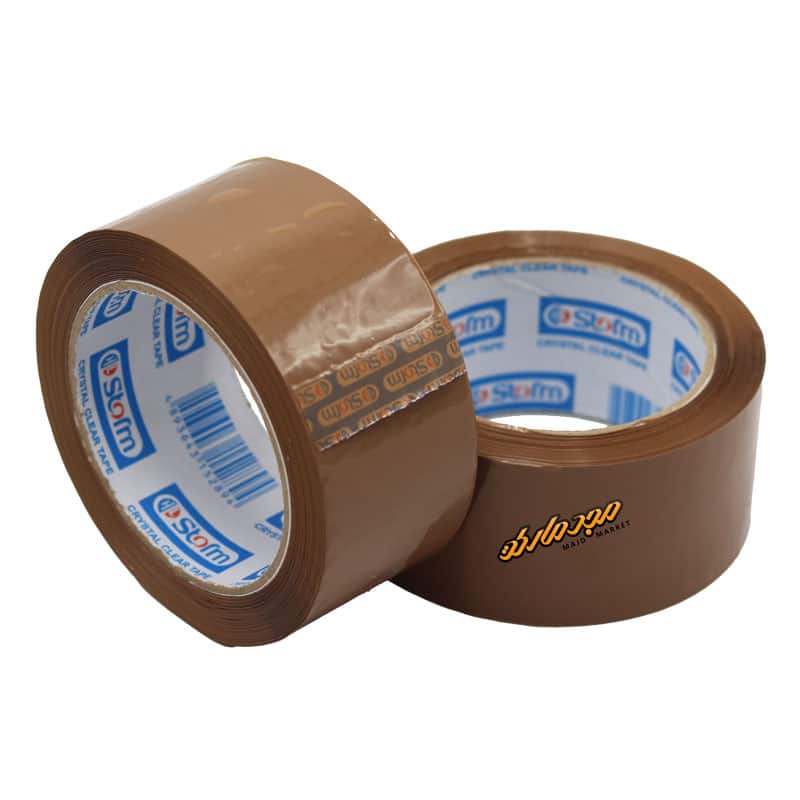 چسب 90 یارد پهن قهوه ای استورم