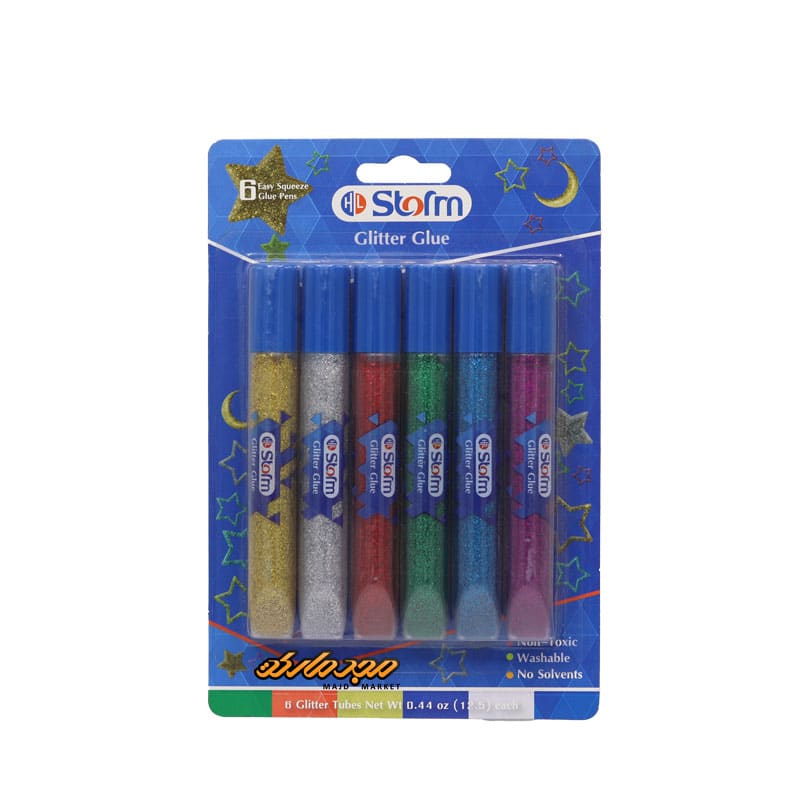 چسب اکلیلی 6رنگ روکارتی 608 استورم