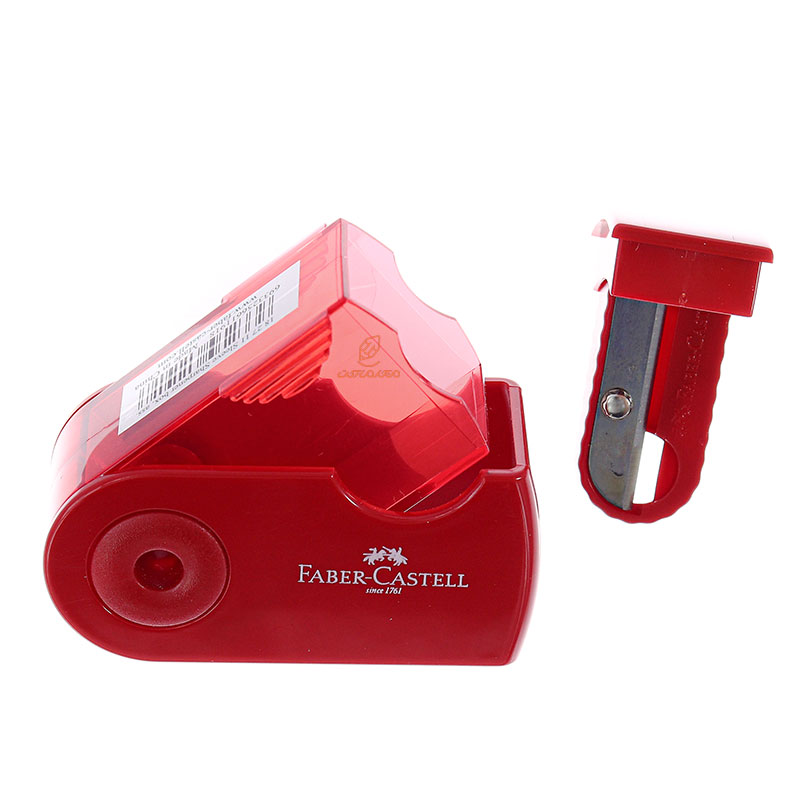 تراش مخزندار غلاف دار قرمز فابر کاستل FABERCASTELL (2)
