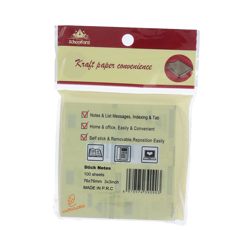 پست ایت (استیک نوت) 7676 کرافت خط دار 9215 اسکول فنس (5)