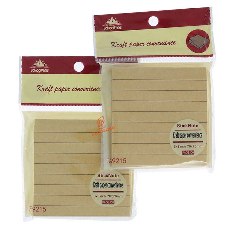 پست ایت (استیک نوت) 7676 کرافت خط دار 9215 اسکول فنس (2)