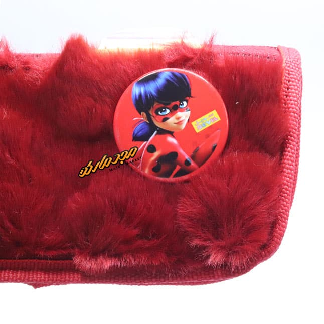 جامدادی پولیشی 3020 قرمز طرح استیکر دختر کفش دوزک سویل (1)