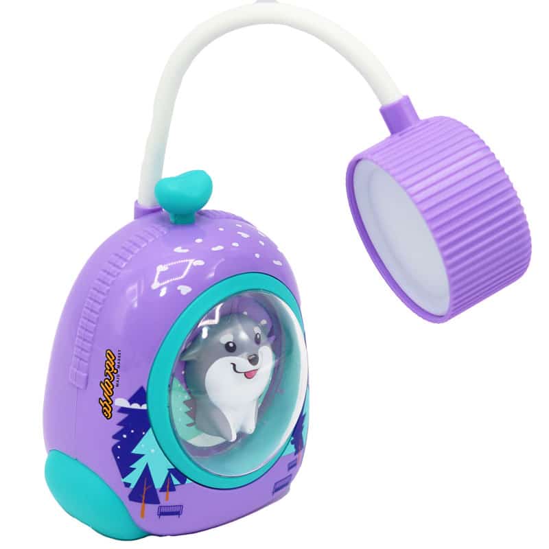 چراغ مطالعه رومیزی XJD06 بنفش طرح روباه