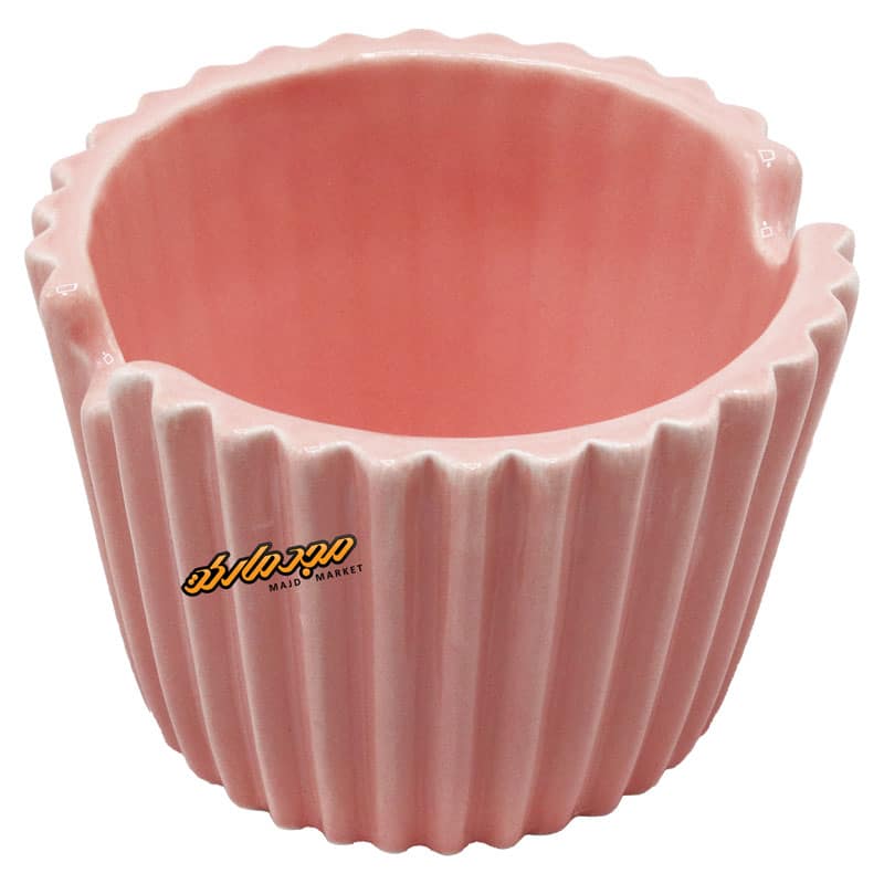 جا قلمی سرامیکی پیاله صورتی خوشه وندا