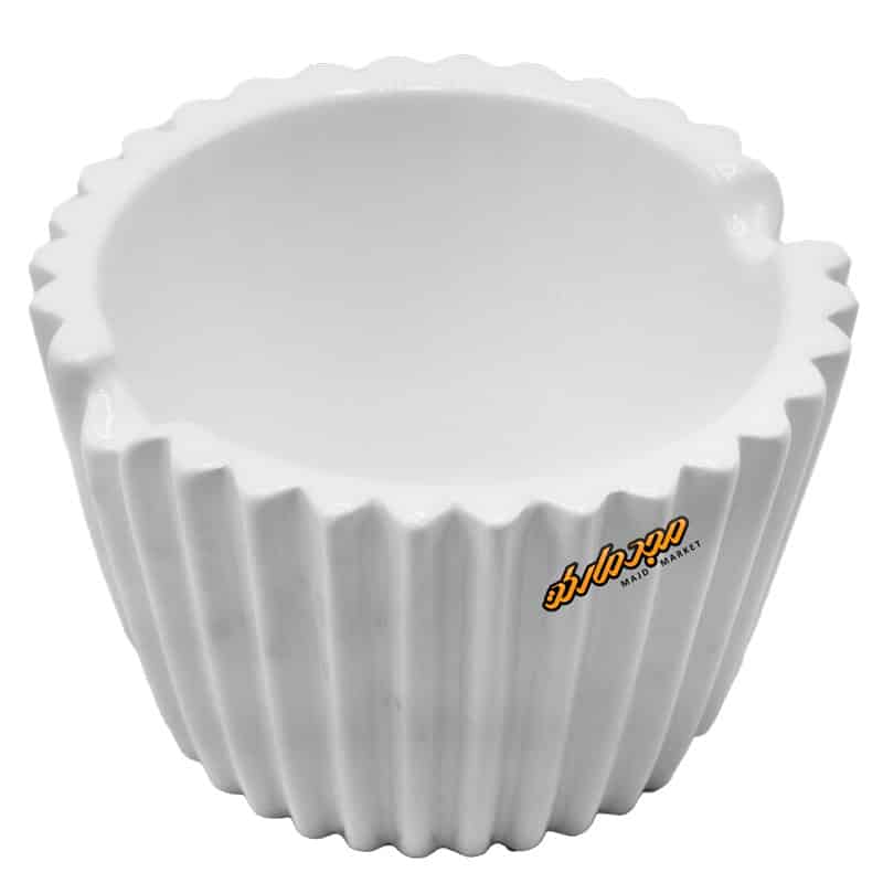 جا قلمی سرامیکی پیاله سفید خوشه وندا