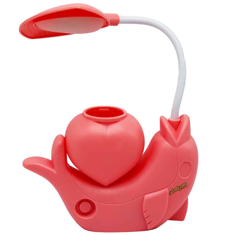 چراغ مطالعه رومیزی YW2022 صورتی طرح دلفین