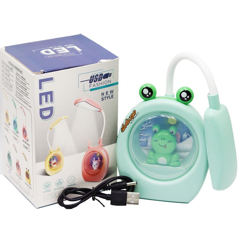 چراغ مطالعه رومیزی HK3323A سبز طرح قرباغه (4)