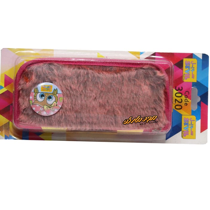 جامدادی پولیشی 3020 صورتی طرح استیکر جغد سویل (2)