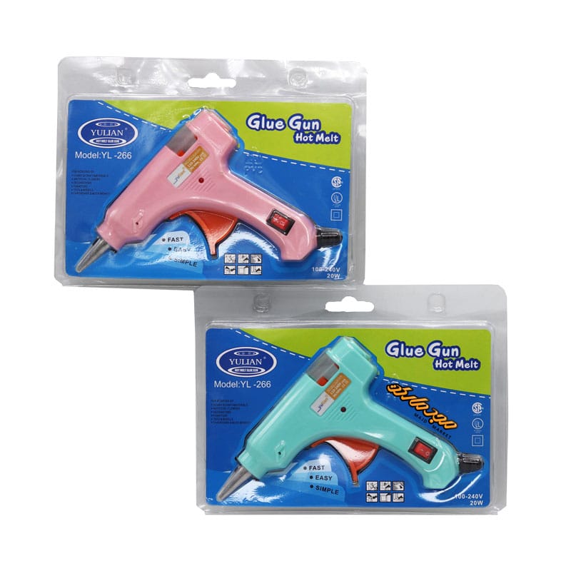 دستگاه چسب تفنگی کلید دار صورتی 266 کوچک