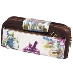 پوشه پارچه ای زیپدار 51 طرح خال خال ابی سویل (2)