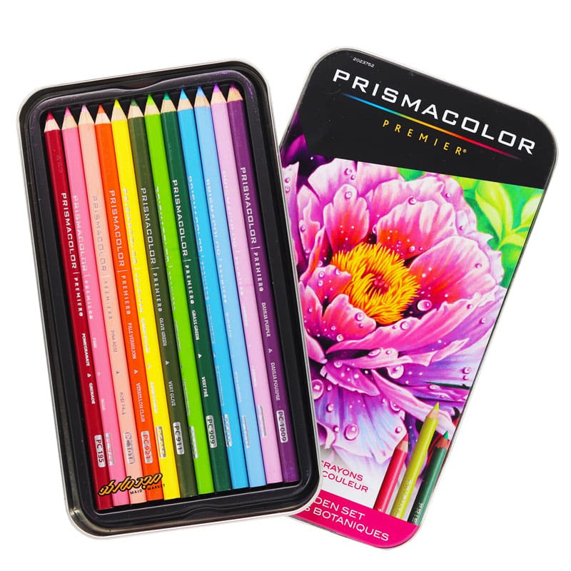 مداد رنگی 12 رنگ طرح گل پریسما کالر