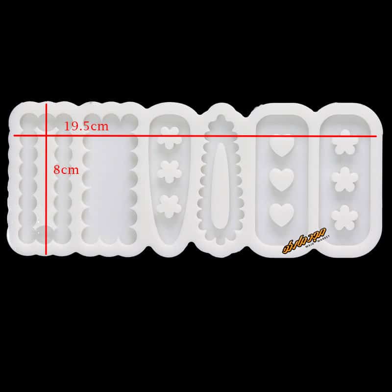 قالب سیلیکونی گیره طرح دار جور 102 سلنا