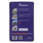 مداد رنگی 12 رنگ جعبه فلزی تخت طرح پرنده پادیلوت padilot (3)