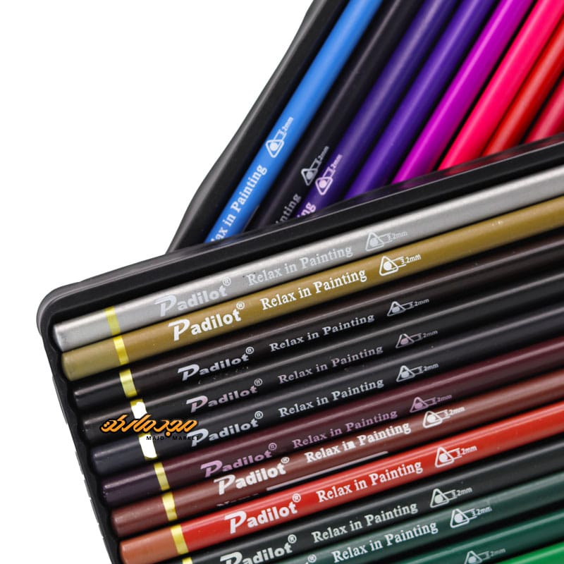 مداد رنگی 36 رنگ جعبه مقوایی طرح جوجه تیغی و خرگوش پادیلوت padilot