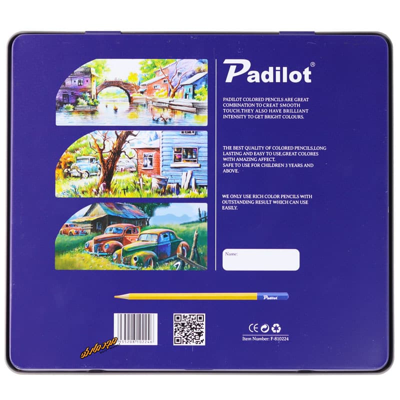 مداد رنگی پادیلات جعبه فلزی 24 (2)