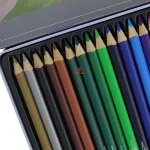 مداد رنگی 24 رنگ جعبه فلزی تخت طرح ماشین پادیلوت padilot (1)