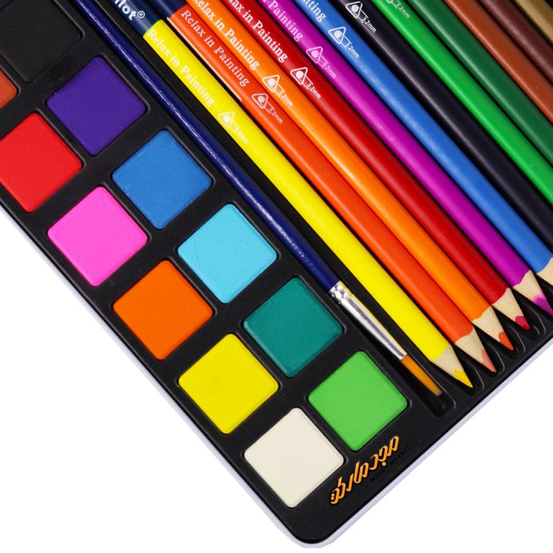 مداد رنگی پادیلات جعبه فلزی 12+12 (8)