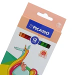 مداد رنگی 12 رنگ جعبه مقوایی طرح تک شاخ پیکاسو PICASSO (4)