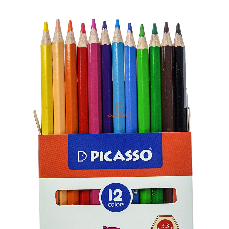 مداد رنگی 12 رنگ جعبه مقوایی طرح خرگوش پیکاسو PICASSO (5)