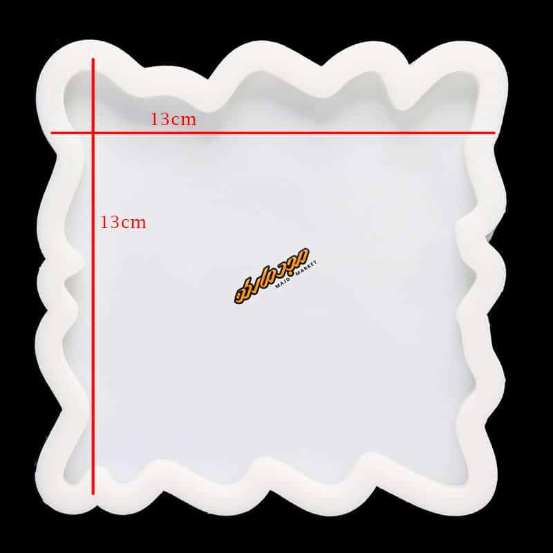 قالب سیلیکونی زیر لیوانی مربع دفرمه 09 سلنا