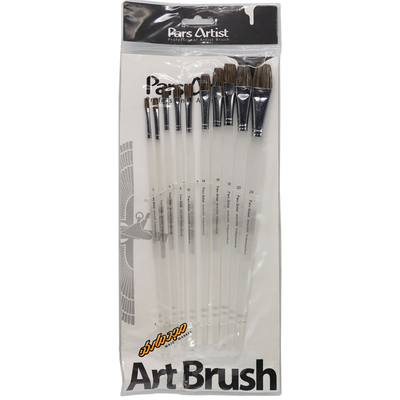 ست قلم مو تخت مو طبیعی کد 3050 پارس آرتیست