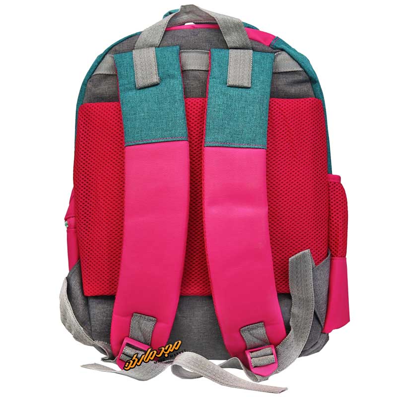 کوله پشتی سبز صورتی طرح کیتی-1