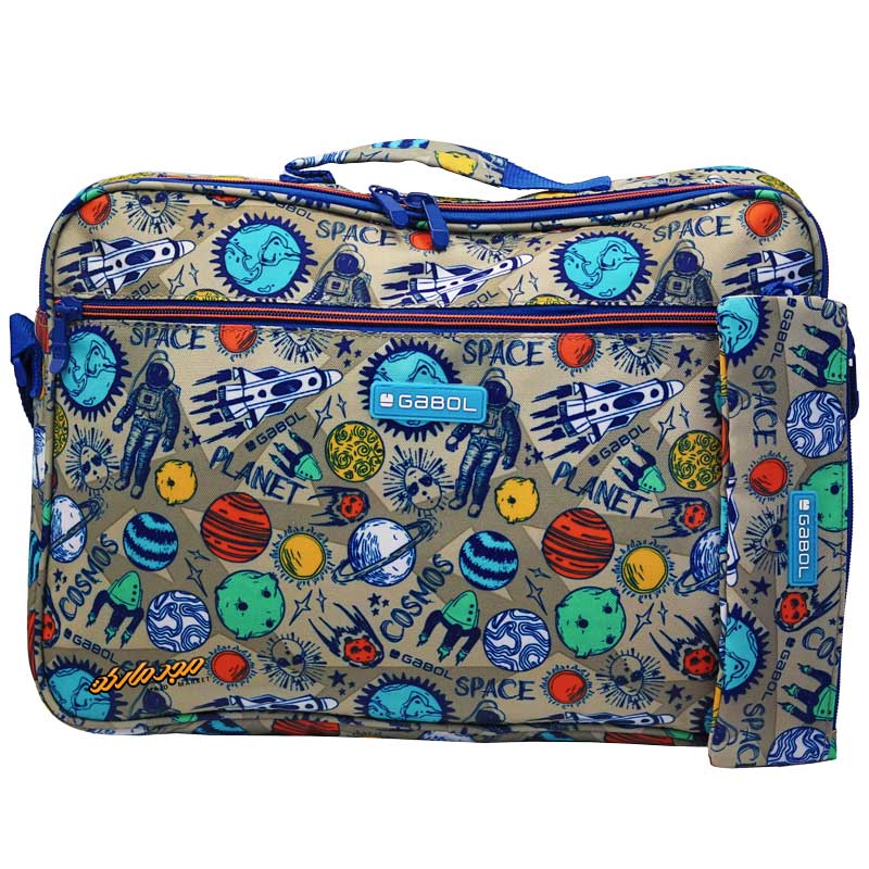 ست کیف دوشی و جامدادی تک زیپ گابل مدل PLANET 227159099