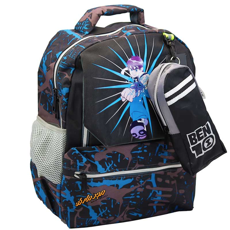 کوله پشتی مشکی ابی طرح بن تن ben10