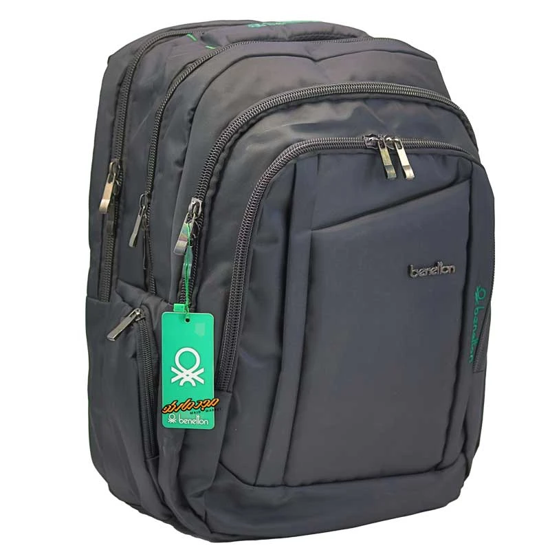 کوله پشتی بزرگ مشکی بنتون benetton