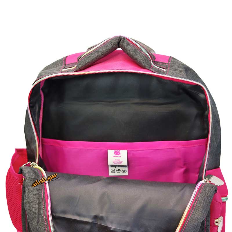 کوله پشتی مشکی صورتی طرح کیتی-4