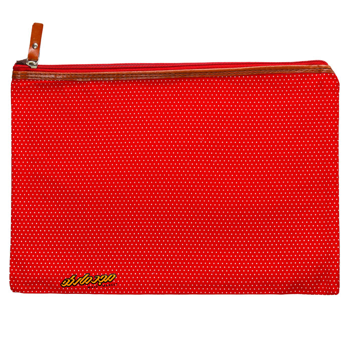 پوشه پارچه ای طرح خال خال قرمز سویل