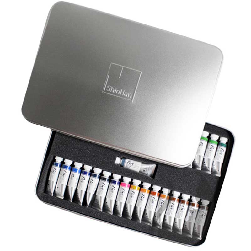 آبرنگ 32+1 رنگ جعبه فلزی PWC شین هان-1