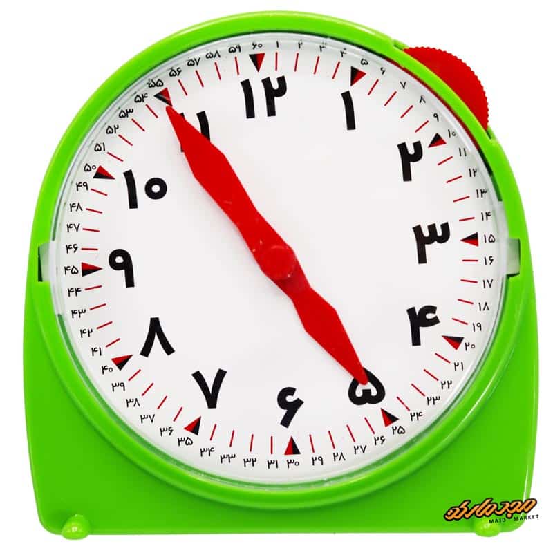 ساعت آموزشی سبز رنگ شماره NO.1