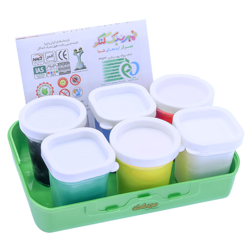 خمیر سبک 6 رنگ سبز کنکو (3)