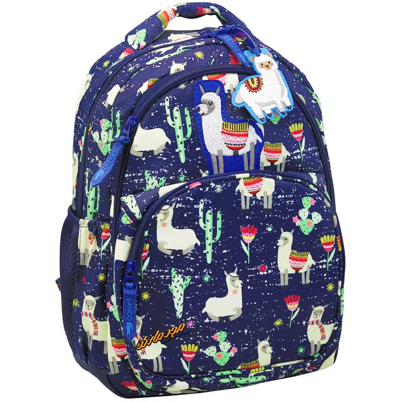 کوله پشتی سرمه ای طرح لاما بزازان