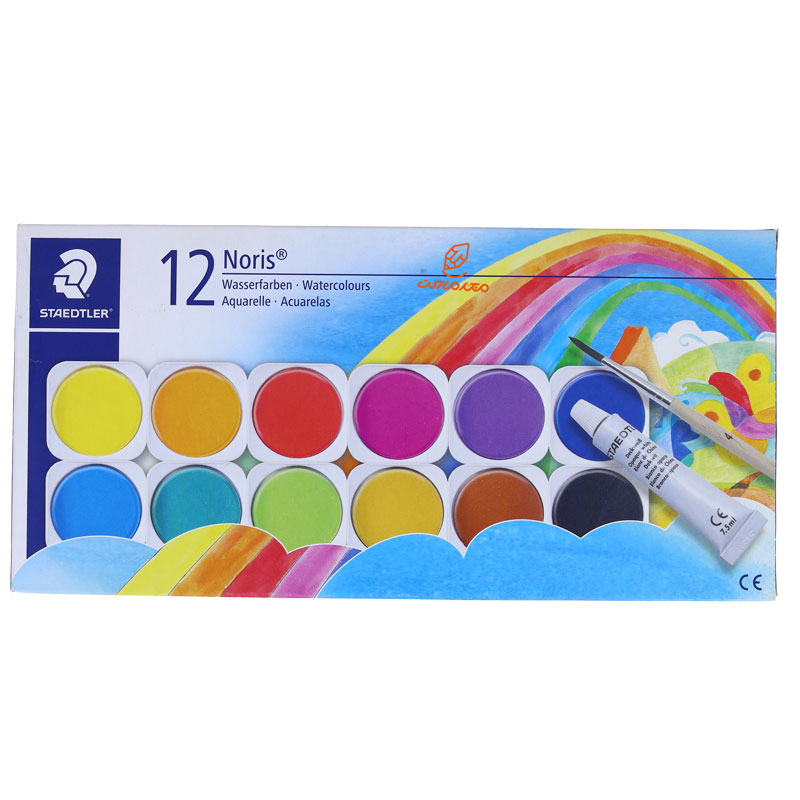 آبرنگ 12 رنگ استدلر مدل NORIS