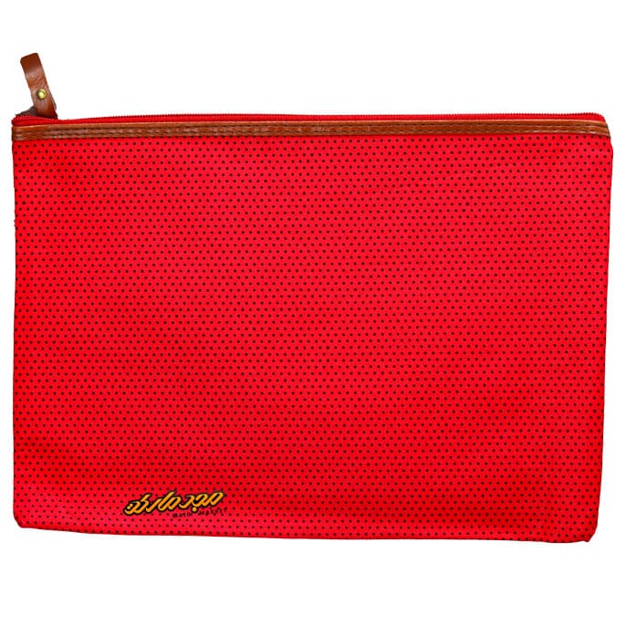 پوشه پارچه ای طرح خال خال نارنجی سویل