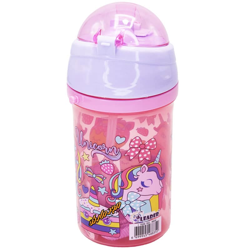 قمقمه 8838 طرح تک شاخ صورتی لیدر