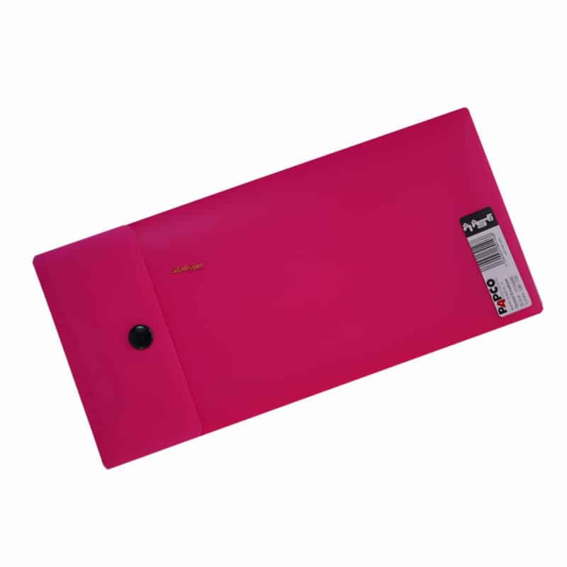 پوشه دکمه دار صورتی ملخی (نامه) ارکید پاپکو