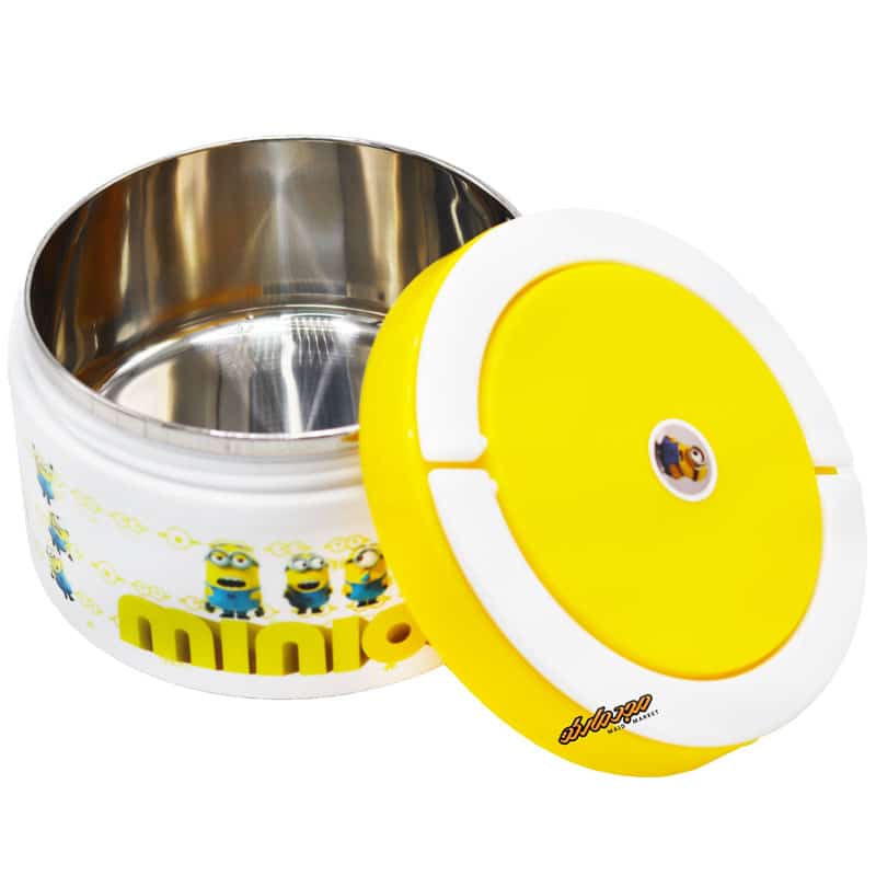 ظرف غذا 1 طبقه داخل استیل طرح مینیون 171-1