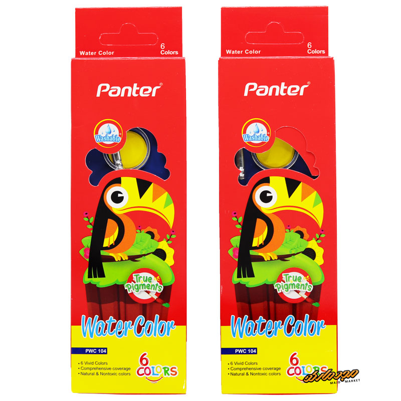 آبرنگ 6 رنگ طرح طوطی 104 پنتر