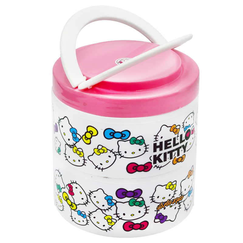 ظرف غذا 2 طبقه داخل استیل طرح کیتی 173-3