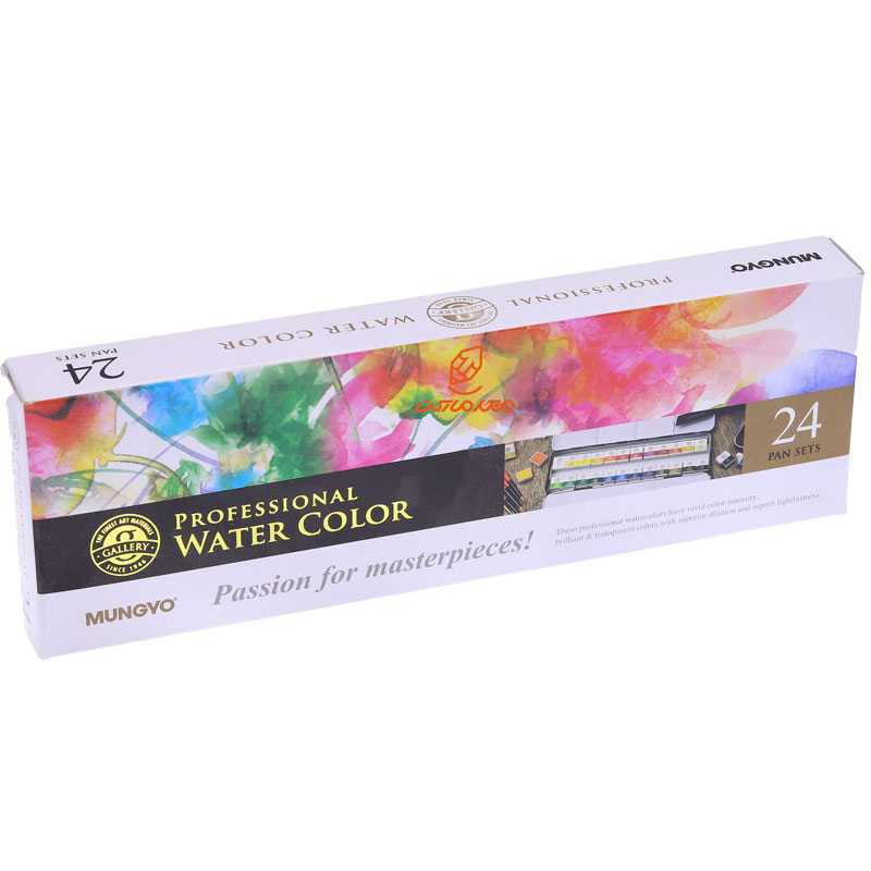 آبرنگ 24 رنگ قرص نیمه مانگیو MUNGYO (3)