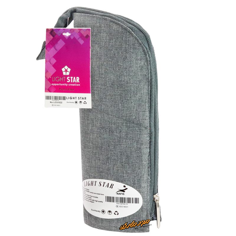 جامدادی 012 تک زیپ طوسی لایت استار