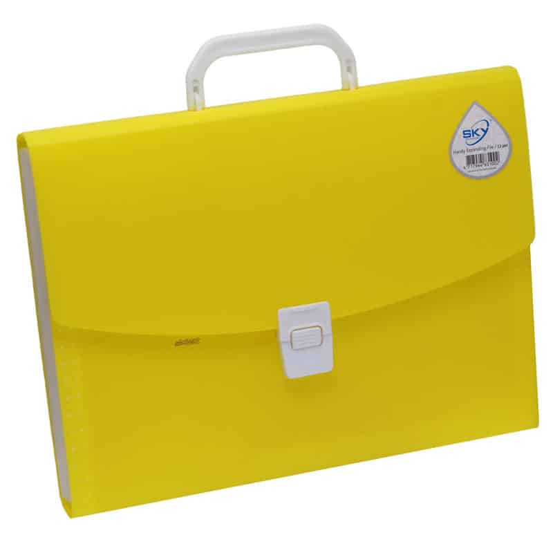 کیف فایلی 12 خانه زرد اسکای