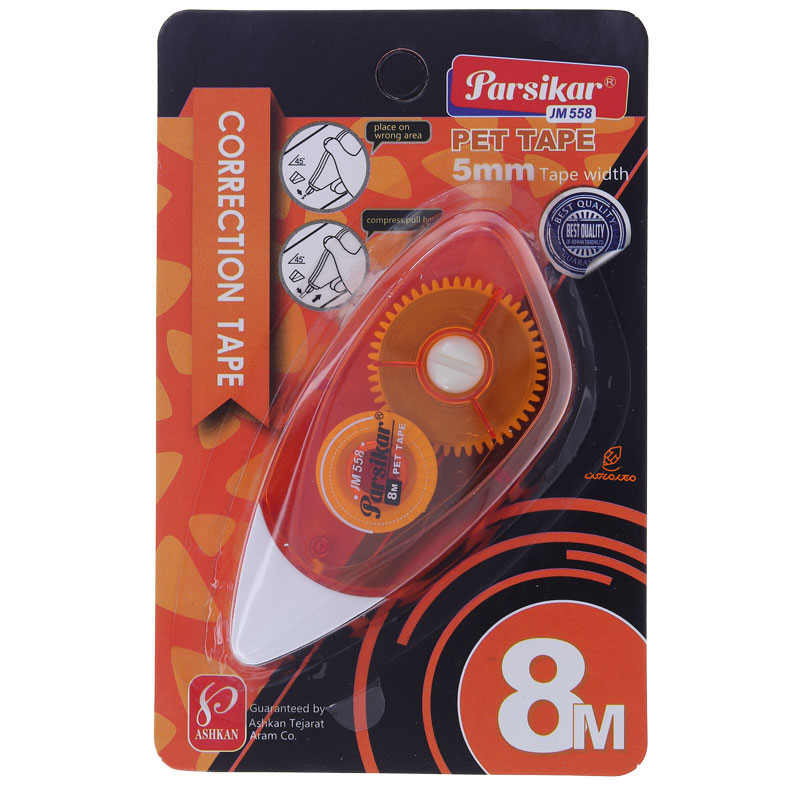 لاک غلط گیر نواری 8 متری قاب نارنجی پارسی کار 558