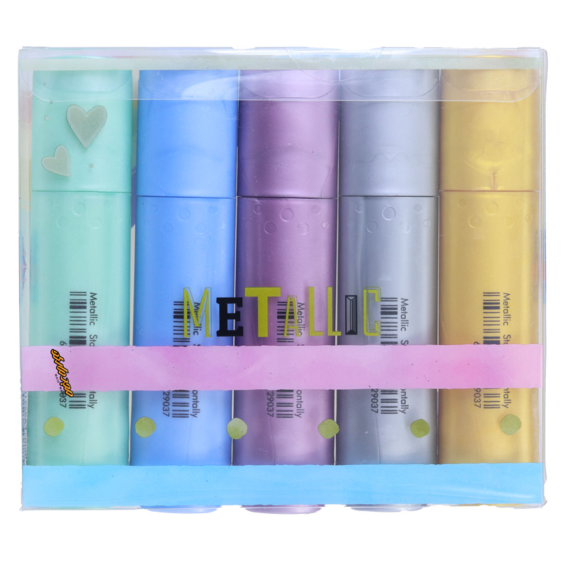 ماژیک علامت گذار 5 رنگ متالیک اسکول فنس 92316 (4)