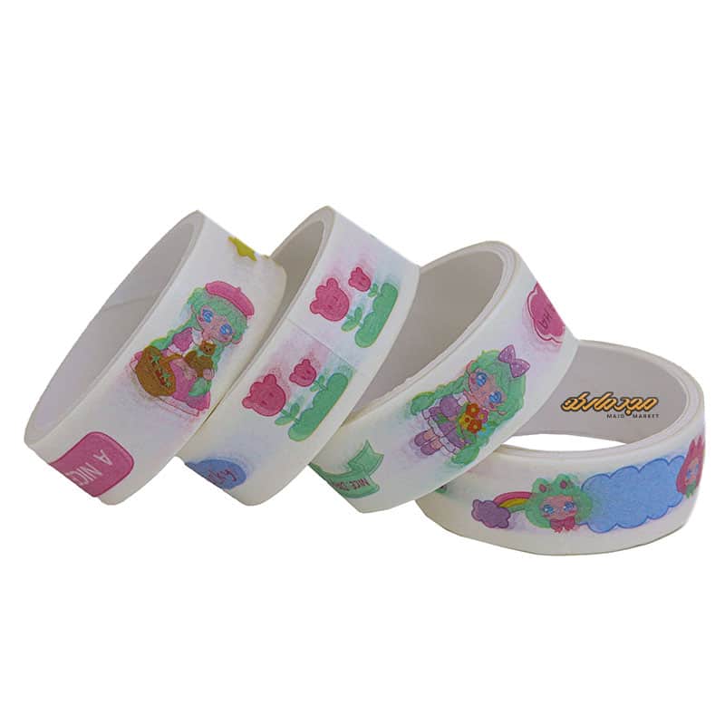 چسب نواری طرح دار سبز 1502